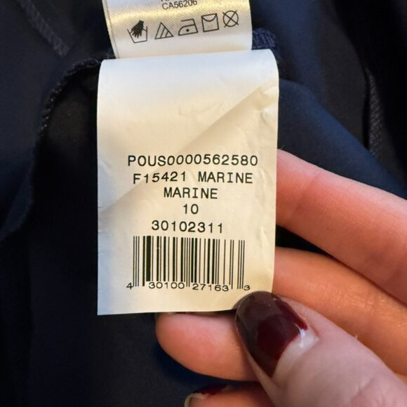 David's Bridal Marine Sleeveless Chiffon Short Dress with Beaded Straps - Picture 8 of 8